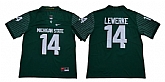 Michigan State Spartans 14 Brian Lewerke Green Nike College Football Jersey,baseball caps,new era cap wholesale,wholesale hats